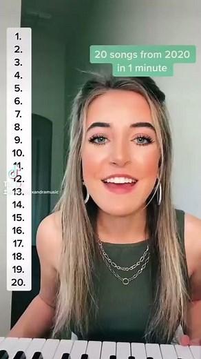 20 songs from 2020 in 1 Minute (TikTok Edition)