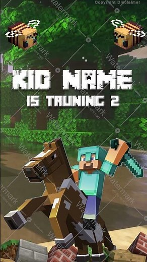 Minecraft Birthday Invitation Video || 2nd Birthday || Minecraft Video Invitation || VG-2046