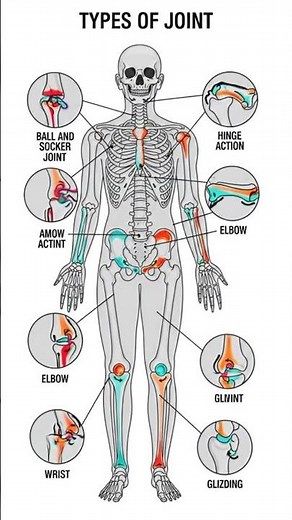 Types of joints in human body