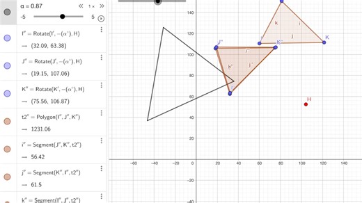 GeogeBra图形的旋转演示