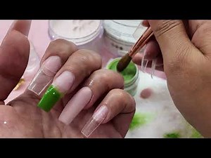 Acrylic nails full set for beginners step by step | nails for beginners | Spring nails