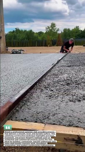 Perfect Concrete Slab Screeding Process #Concrete #Construction #Building