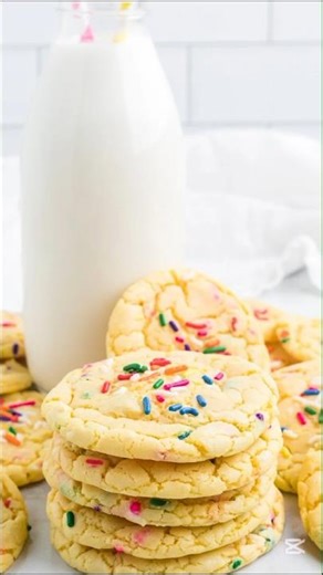 Yellow Cake Mix Cookies #savoury #cookies #baking #dessert #recipes #food #foodie