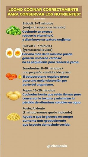 ¿CÓMO COCINAR CORRECTAMENTE PARA CONSERVAR LOS NUTRIENTES?