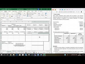 Primary and secondary allocation of Manufacturing overheads ( Departmentalization)By Thapelo Mhlanga