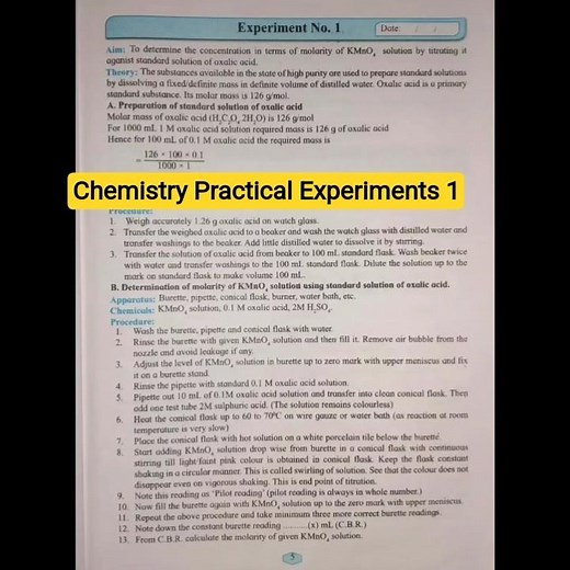 Solution Class 12th Chemistry Practical Book #chemistryclass12 #practical #study #students