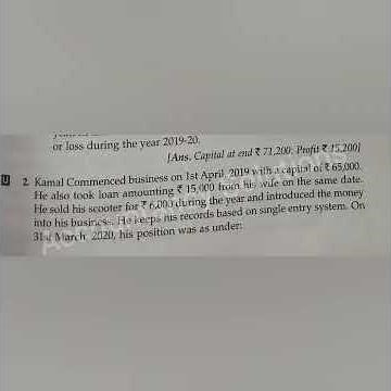 SC Sharma Solutions class 11| Ch3- Financial statement from incomplete records | q1 - q4 #shorts