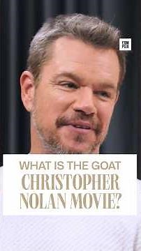 Matt Damon and Tom Holland debate the GOAT Christopher Nolan movie #GOATTalk