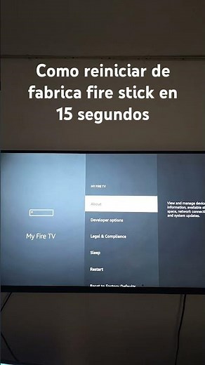 Reiniciar de Fabrica, Factory reset FIRE STICK en 15 segundos