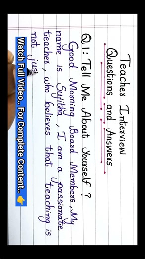 Teacher Interview Questions and Answers #teacherinterview #teacherinterviewquestions #democlass