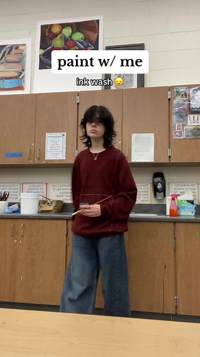 Ink Wash Art Tutorial: Paint with Me and Draw with Me