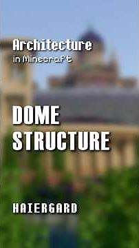 Dome Structure | Architecture in Minecraft #architecture #minecraft #dome