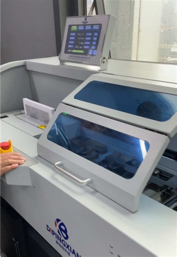 One unit of post press equipments ，includes ：automatic perfect binder、paper cutter、laminating machine、creasing machine、Stapling stitcher，has been used for producing#print