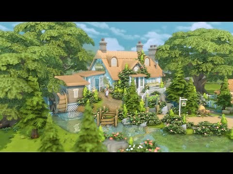 Overgrown Garden Cottage 🌼🌿 | The Sims 4 Cottage Living | Speed Build with Ambient Sound | No CC