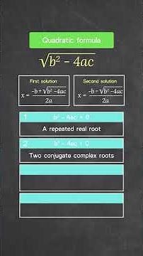 quadratic formula and the discriminant cases