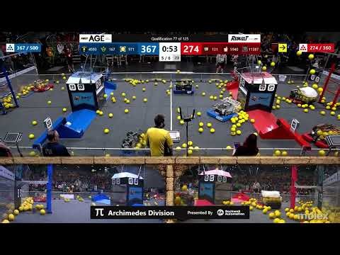 Qualification 77 - FIRST Championship - FIRST Robotics Competition - Archimedes Division