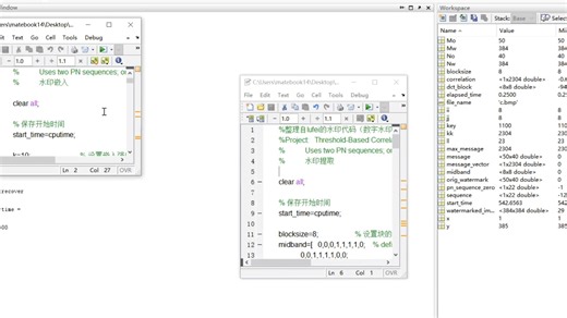 matlab数字水印系统带攻击，评价。带界面，显示每个步骤，不同方法对比