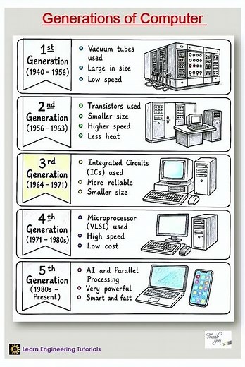 Evolution of Computers Explained II Generations of Computers #computer