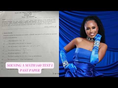 Solving a Past Math 140 Test 1 Paper | University of The Bahamas