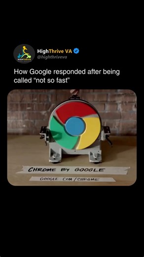 HighThrive - VA on Instagram: "Back in 2010, Google faced critics who doubted Chrome’s speed. Instead of just claiming it, they filmed real web pages loading at high frame rates, even syncing with a potato cannon, lightning, and sound tests. The point wasn’t theatrics; it was clarity. Real-world demonstration made Chrome’s speed undeniable. A lesson in proving performance, not just talking about it. Follow @higthriveva for more content."