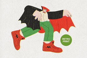 Download Retro Halftone Print Effect