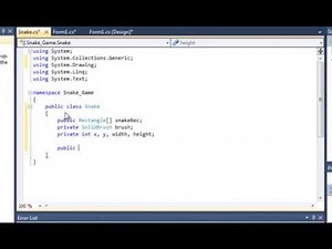 C Sharp Tutorial Snake Game - Part One Drawing the Snake