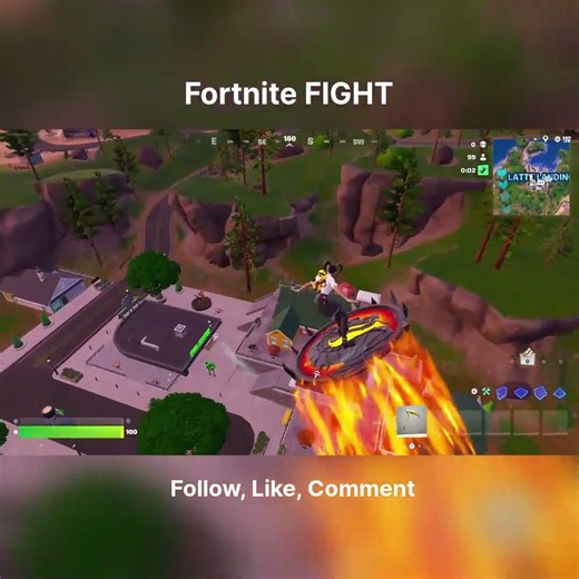 Catching serious air with this flaming hoverboard ride in Fortnite! 🔥