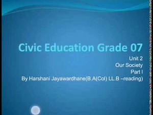 Civic Education Grade 7 Unit 2