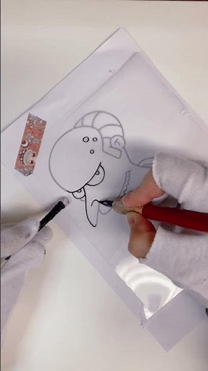 Animation Cel Inking Practice 03: Mr Burns