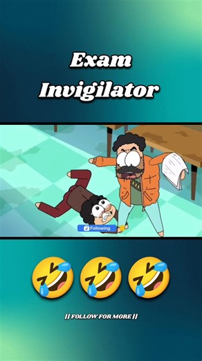 Exam Invigilator 🤣🤣... . . FOLLOW ME :- @_unknown_animation_ . . #animation #funnyreels #reelsinstagram #reelitfeelit #trendingreels | Unknown Animation 2.0