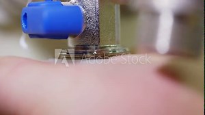 Connecting a dishwasher or washing machine. cold water filler hose.