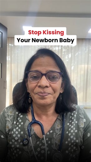Dr. Anuradha HS | Pediatrician & ParentingCoach. on Instagram: "Stop kissing your newborn baby Newborns have very immature immune systems. A simple kiss can pass on serious infections. RSV spreads easily through saliva and close contact. For adults it may look like a mild cold. For young babies it can cause severe breathing problems. Hospitalisation is common in severe RSV infections. Kissing the baby’s face or hands increases risk. This is why limiting close contact is protective, not rude. Lov