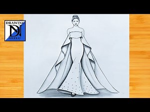 Easy way to draw a girl fashion dress | Pencil sketch for beginner | Easy simple drawing tutorial