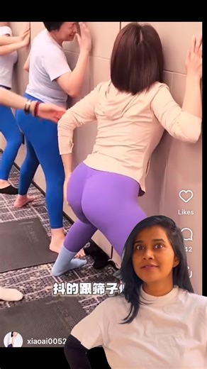 Ruby | Yoga Therapist on Instagram: "Even though I don’t understand Chinese at all, watching this inspired me to try it out! 🐸 It’s a frog pose variation using the wall — quite a challenge for many, so I thought, why not give it a shot? I even made these two lovely girls join in, and they absolutely nailed it! 💪 Now it’s your turn to try this and have some fun with it! Credit to the original creator of this pose ❤️🤗 #instachallenge #yogachallenge #frogpose #hipopeningchallenge #yogawithruby #