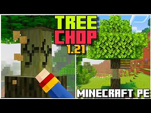🌳TREE CHOP + CAPITATOR🪓 ADDON for BEDROCK | MINECRAFT PE 1.20-1.21 #addons