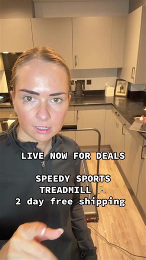 LIVE NOW FOR DEALS SPEEDY SPORTS TREADMILL 🏃‍♀️ 2 day free shipping #treadmill #treadmillworkout #running #gym #live