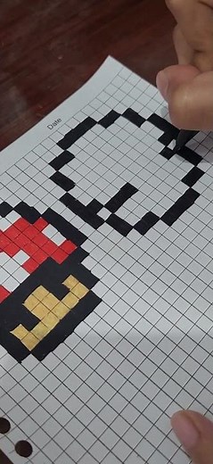 How to Draw a Poke Ball 🔴 Easy Pixel Art #shorts #pixelarttutorial #art
