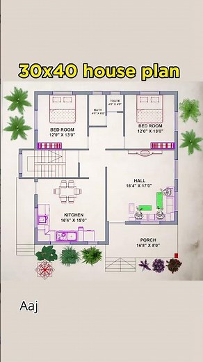 30x40 house plan | 30 by 40 house plan #homedesign #architecture #shorts #interiordesign #floorplan