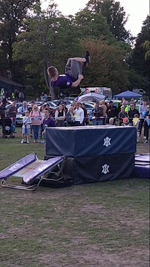 Parkour acrobatics from team kinetix