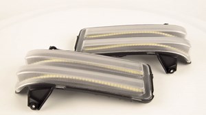 POPMOTORZ LED Side Mirror Marker Light Sequential Amber Turn Signal Light Assembly For 2020-2024 Chevy Silverado GMC Sierra 2500 3500 White Parking Cargo Lights Switchback Tow Mirror Lamps Clear Lens