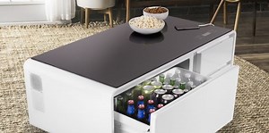 Sobro is the 'cooler coffee table' that features an integrated refrigerator drawer, speakers and more