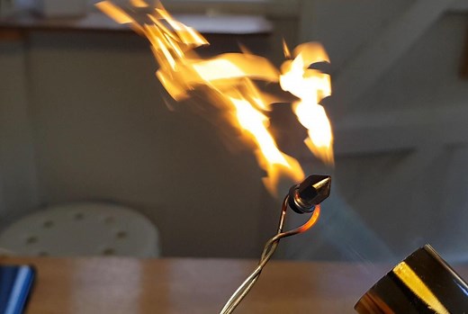 How to Clean 3D Printer Nozzle by Burning Off the Plastic