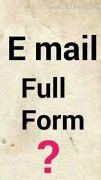 What is Full Form E mail #Shorts #Email #Emailkafullformkyahai #Mail Electronic Mail #Electronicmail