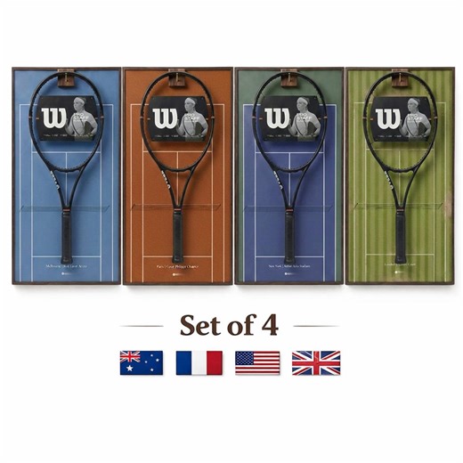 Tennis Racket Display Frame – Grand Slam Inspired Wall Art, Sports Memorabilia (frame ONLY) - Etsy