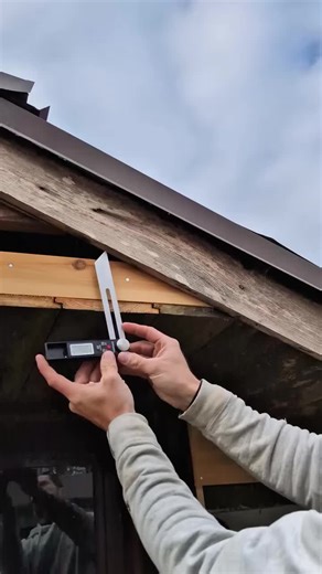 This is a really cool square that's called a bevel square and even better this one is a digital devil square so it will tell you the direct angle. #HomeImprovement #tools #construction #diy