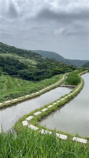 新北石門的嵩山，擁有全台最大的百年石砌梯田。這裡的「阡陌步道」取名自《桃花源記》，展現出田間小路交錯的靜謐美景。這片隱世絕景曾被CNN譽為台灣「世界級秘境」之一，是感受純樸農村風光與先人智慧必訪之地。