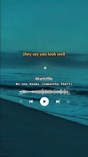 No one knows – Samantha Ebert (Lyrics Video)