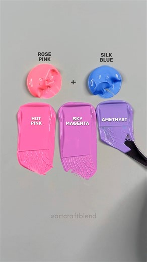 Rose Pink and Soft Blue Color Mixing! # #colormixing #satisfying #fblifestyle | Art Craft Blend