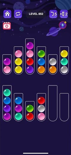 Level 852 - Ball Sort - Color Puzzle Master