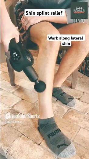 Shin Splint Relief: How to Use a Massage Gun to Ease Pain 💯🔥#MassageGun #ShinSplints #PainRelief